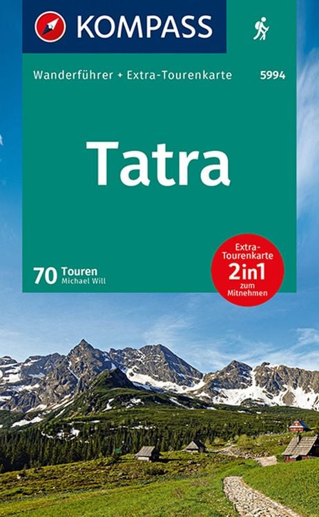 Produktbild: KOMPASS Wanderführer Tatra, 75 Touren mit Extra-Tourenkarte