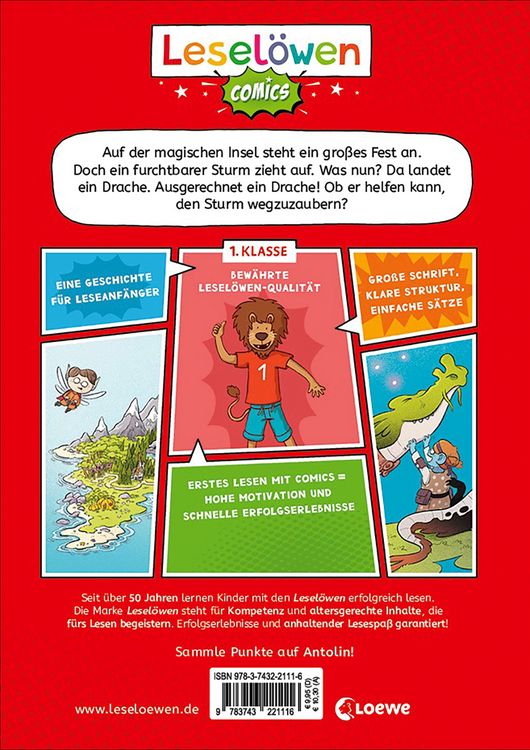 Produktbild: Lesel&ouml;wen Comics 1. Klasse - Drachen-Alarm auf der magischen Insel