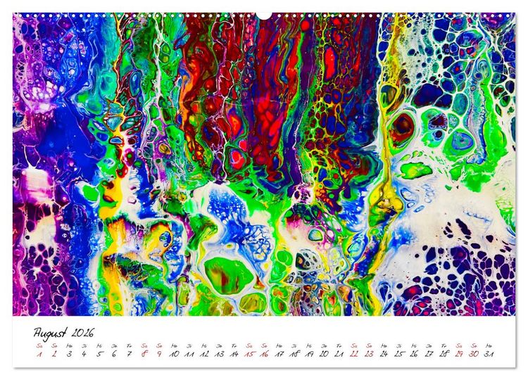 Produktbild: Abstrakte Regenbogen (hochwertiger Premium Wandkalender 2026 DIN A2 quer), Kunstdruck in Hochglanz
