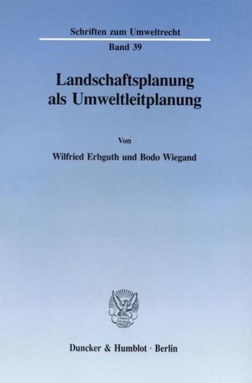 Produktbild: Landschaftsplanung als Umweltleitplanung.