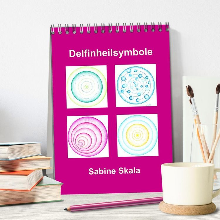 Produktbild: Delfinheilsymbole (Tischkalender 2027 DIN A5 hoch), CALVENDO Monatskalender