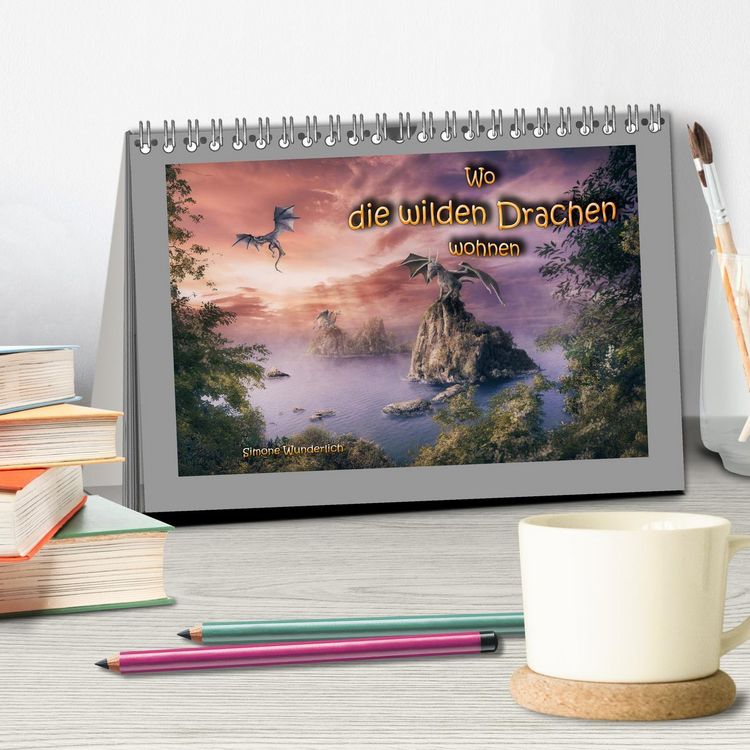 Produktbild: Wo die wilden Drachen wohnen (Tischkalender 2026 DIN A5 quer), CALVENDO Monatskalender