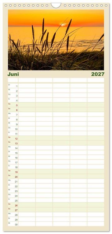 Produktbild: Familienplaner 2027 - Inselliebe Langeoog mit 5 Spalten (Wandkalender, 21 x 45 cm) CALVENDO