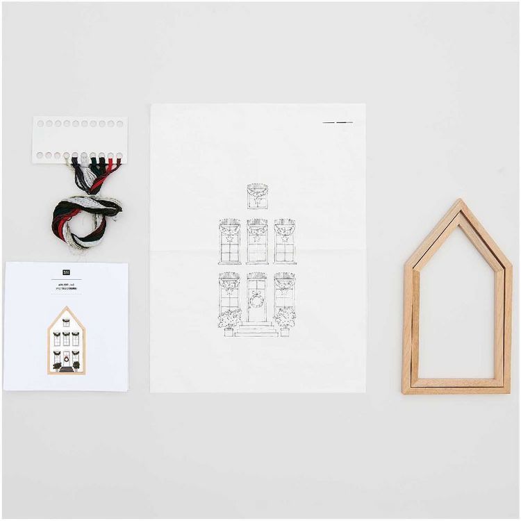 Produktbild: Stickpackung Vorgezeichnet, Haus mittel