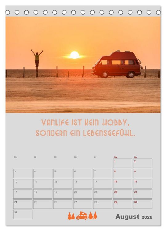 Produktbild: Roadtrips - Urlaub auf R&auml;dern (Tischkalender 2026 DIN A5 hoch), CALVENDO Monatskalender