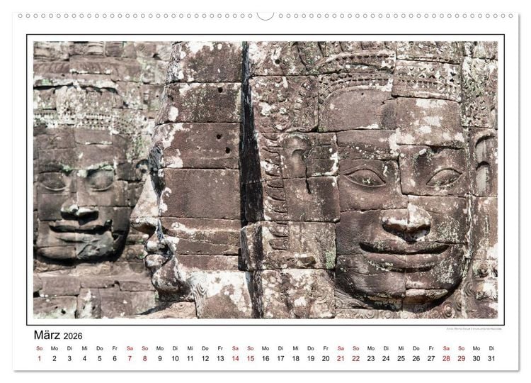 Produktbild: ANGKOR - IM REICH DER KHMER (Wandkalender 2026 DIN A2 quer), CALVENDO Monatskalender