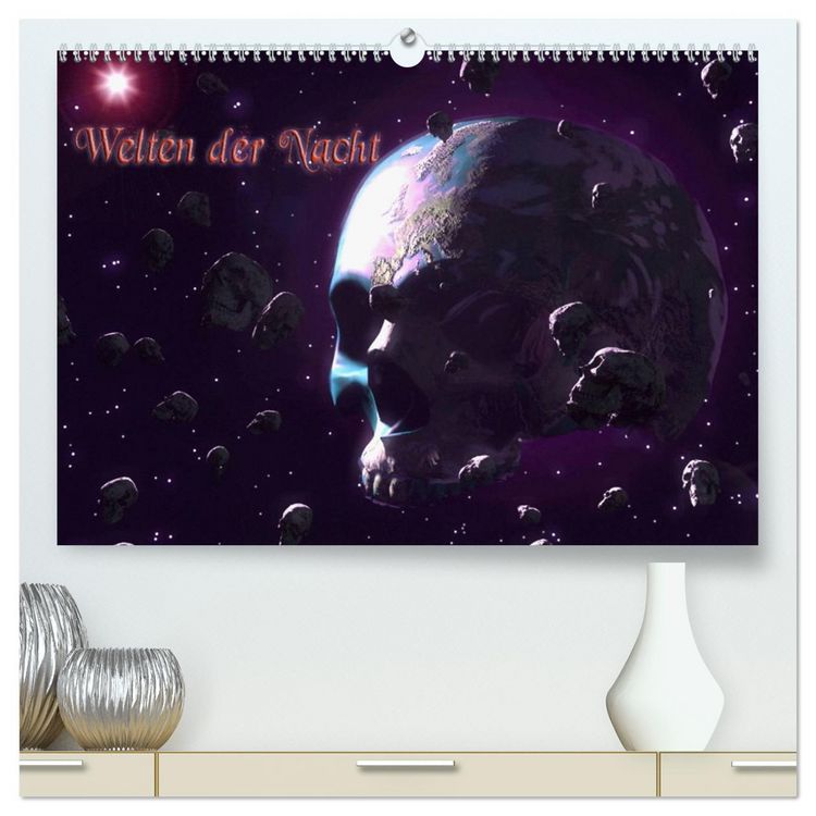 Produktbild: Welten der Nacht &ndash; Gothic und Dark Art (hochwertiger Premium Wandkalender 2026 DIN A2 quer), Kunstdruck in Hochglanz