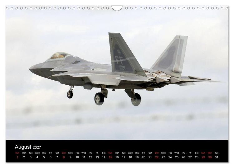 Produktbild: Lockheed Martin F-22A Raptor (Wall Calendar 2027 DIN A3 landscape), CALVENDO 12 Month Wall Calendar