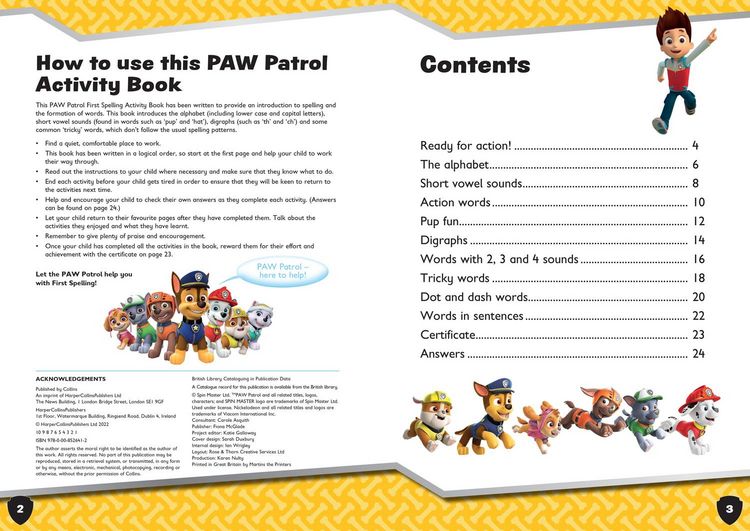 Produktbild: PAW Patrol First Spelling Activity Book