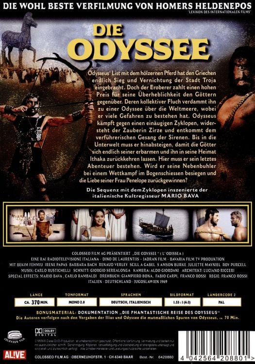 Produktbild: Die Odyssee (Neuauflage) (3 DVDs)