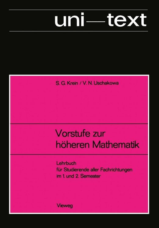 Produktbild: Vorstufe zur h&ouml;heren Mathematik