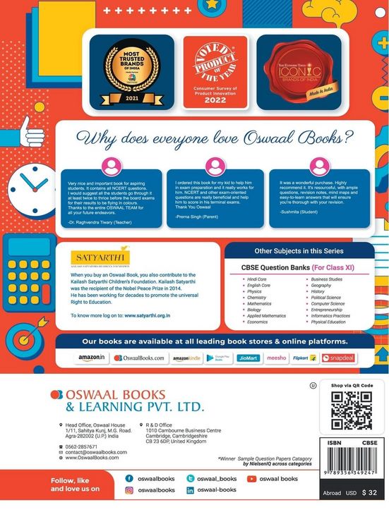 Produktbild: Oswaal CBSE Chapterwise & Topicwise Question Bank Class 11 Accountancy Book (For 2023-24 Exam)