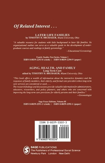 Produktbild: Family Relationships in Later Life