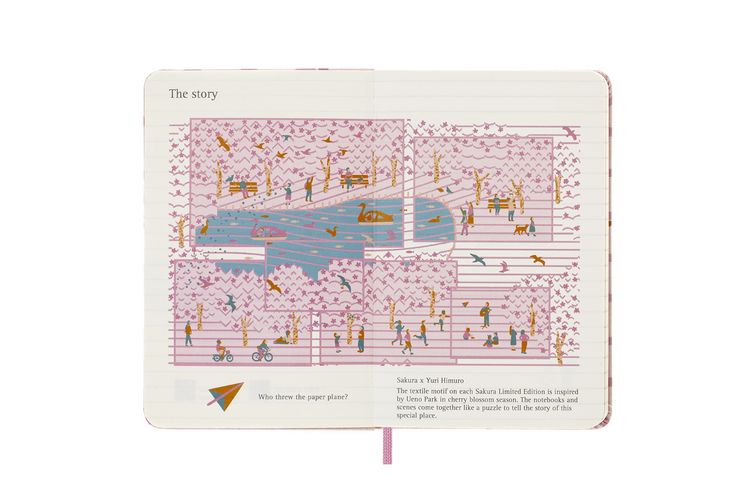 Produktbild: Moleskine Limited Edition Notebook Sakura, Pocket, Ruled, Couple, Hard Cover (5 x 8.25)