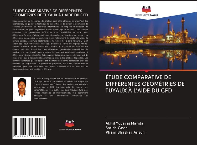 Produktbild: &Eacute;tude Comparative De Diff&eacute;rentes G&eacute;om&eacute;tries De Tuyaux &Agrave; L'aide Du Cfd