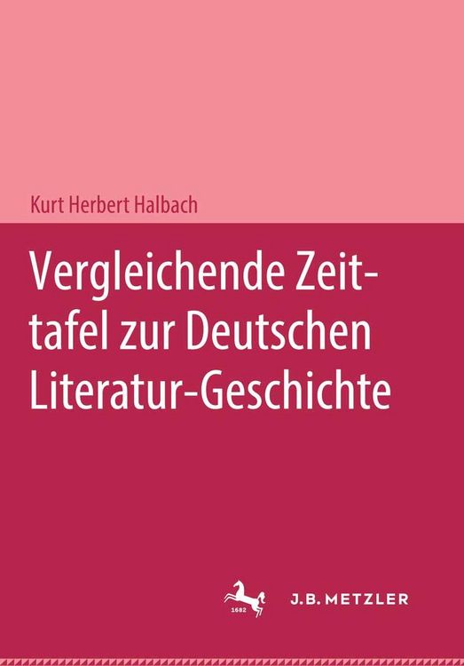 Produktbild: Vergleichende Zeittafel zur deutschen Literatur-Geschichte