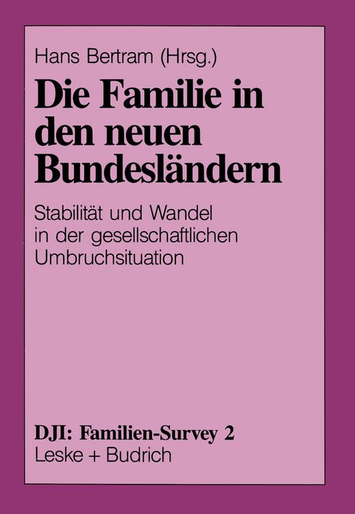 Produktbild: Die Familie in den neuen Bundesl&auml;ndern