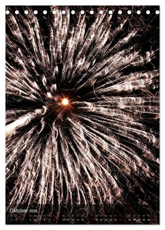 Produktbild: FEUERWERK - Lichtspiele (Tischkalender 2026 DIN A5 hoch), CALVENDO Monatskalender