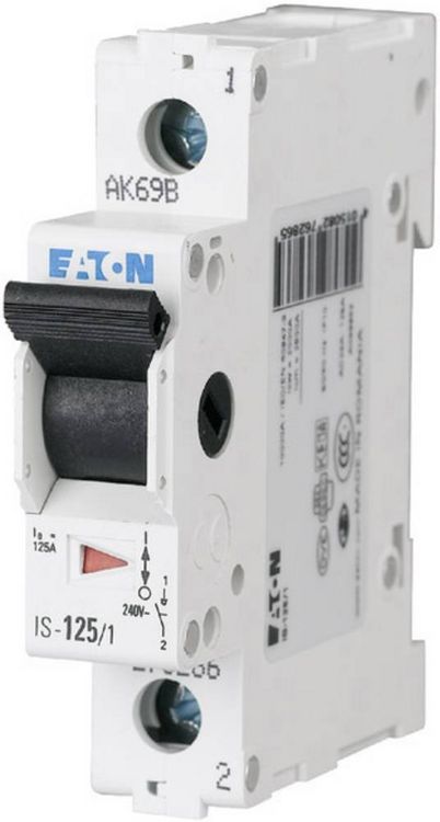 Produktbild: Hauptschalter 1polig 16 A 1 &Ouml;ffner, 1 Schlie&szlig;er 240 V/AC Eaton 276254