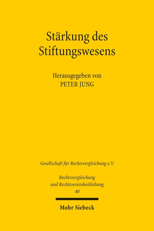 Produktbild: St&auml;rkung des Stiftungswesens