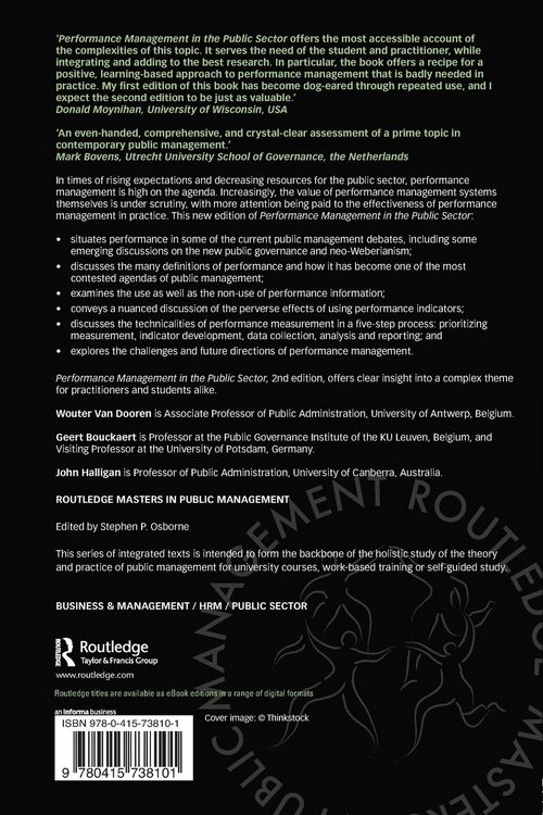 Produktbild: Performance Management in the Public Sector