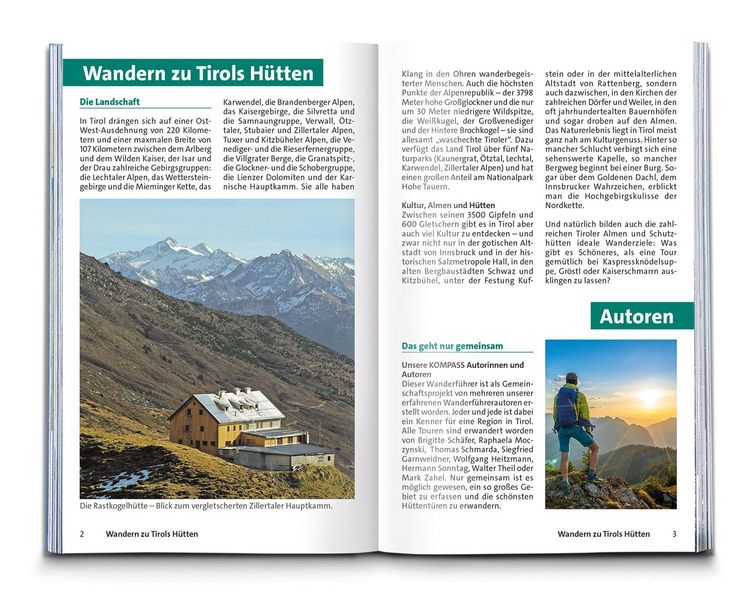 Produktbild: KOMPASS Wanderf&uuml;hrer Tiroler H&uuml;ttenwanderungen, 55 Touren mit Extra-Tourenkarte