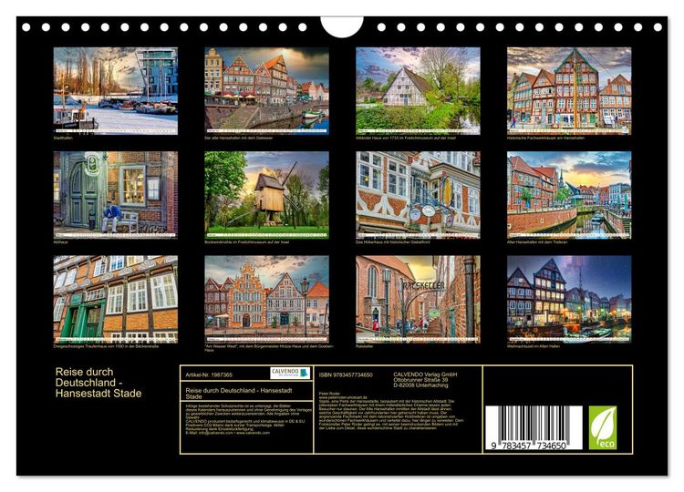 Produktbild: Reise durch Deutschland - Hansestadt Stade (Wandkalender 2026 DIN A4 quer), CALVENDO Monatskalender