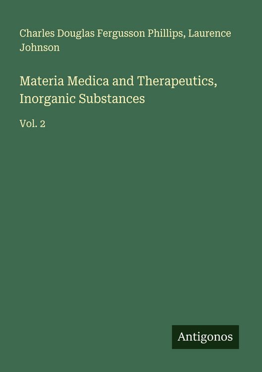 Produktbild: Materia Medica and Therapeutics, Inorganic Substances