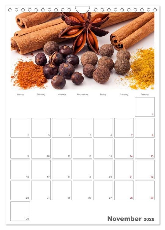Produktbild: Kulinarische Kompositionen - Terminplaner (Wandkalender 2026 DIN A4 hoch), CALVENDO Monatskalender