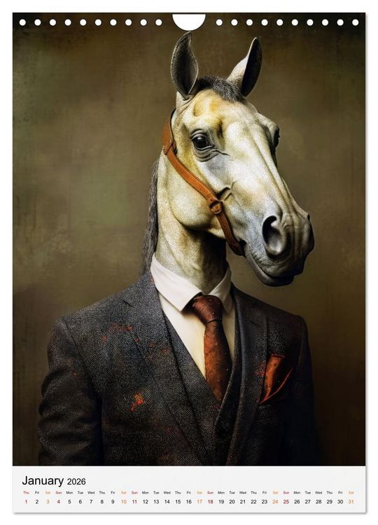 Produktbild: Stylish Horses (Wall Calendar 2026 DIN A4 portrait), CALVENDO 12 Month Wall Calendar