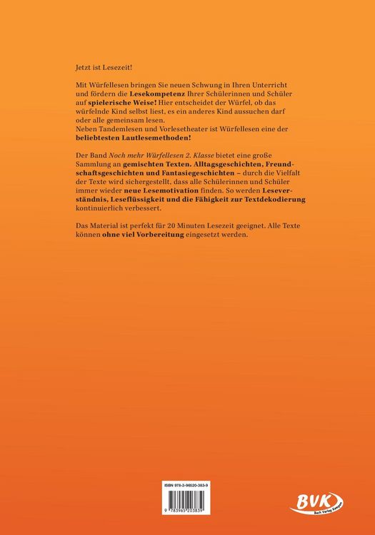 Produktbild: Noch mehr W&uuml;rfellesen 2. Klasse