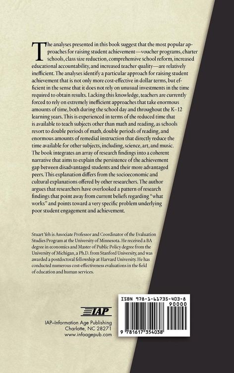 Produktbild: The Cost-Effectiveness of 22 Approaches for Raising Student Achievement (Hc)