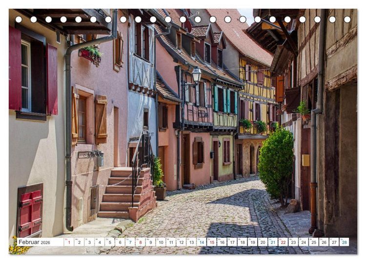 Produktbild: Eguisheim - Eines der sch&ouml;nsten D&ouml;rfer Frankreichs (Tischkalender 2026 DIN A5 quer), CALVENDO Monatskalender