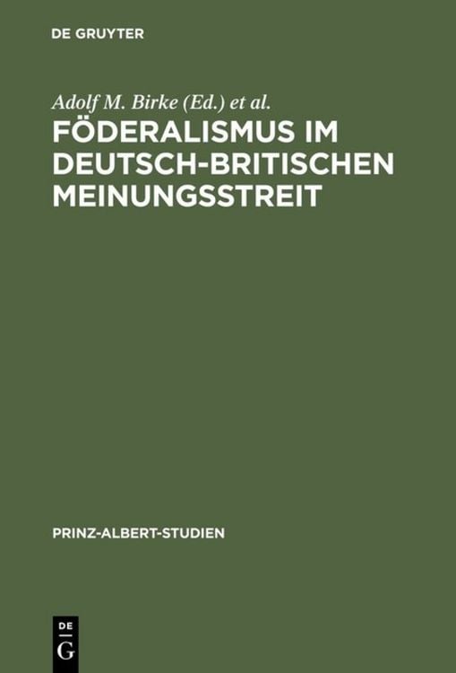 Produktbild: F&ouml;deralismus im deutsch-britischen Meinungsstreit
