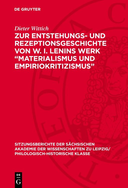 Produktbild: Zur Entstehungs- und Rezeptionsgeschichte von W. I. Lenins Werk &bdquo;Materialismus und Empiriokritizismus&ldquo;