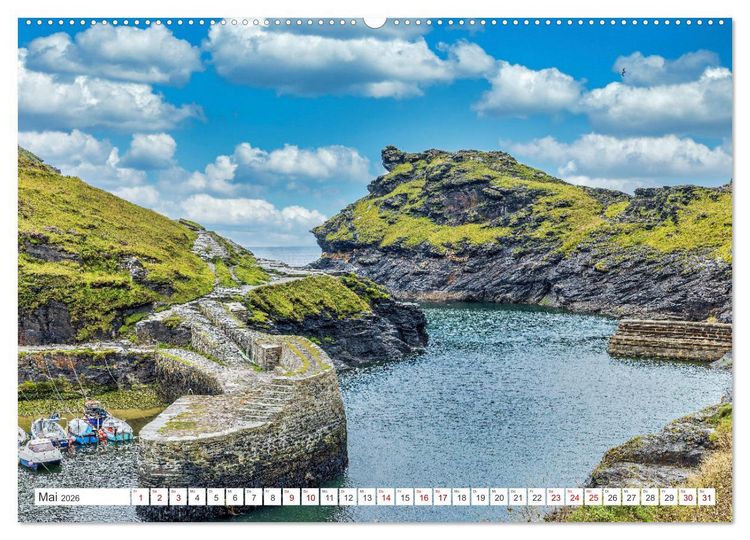 Produktbild: Cornwall - Malerische Landschaften mit grandiosen K&uuml;sten (Wandkalender 2026 DIN A2 quer), CALVENDO Monatskalender