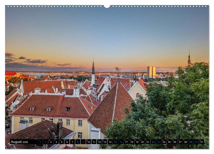Produktbild: Nordischer Glanz &ndash; Tallinn - Riga - Vilnius (Wandkalender 2026 DIN A2 quer), CALVENDO Monatskalender