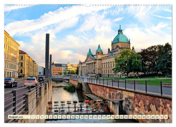Produktbild: Leipzig - meine Stadt mit viel Herz (hochwertiger Premium Wandkalender 2026 DIN A2 quer), Kunstdruck in Hochglanz
