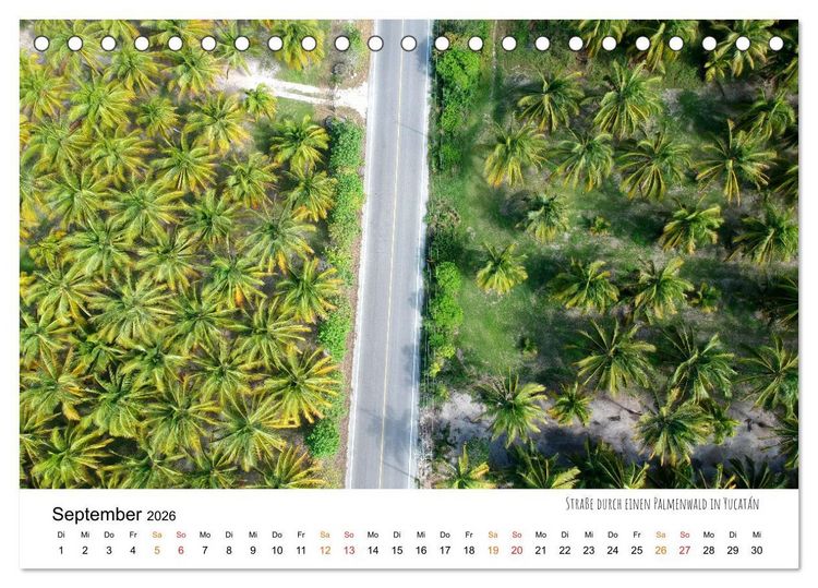 Produktbild: Mexiko aus der Vogelperspektive (Tischkalender 2026 DIN A5 quer), CALVENDO Monatskalender
