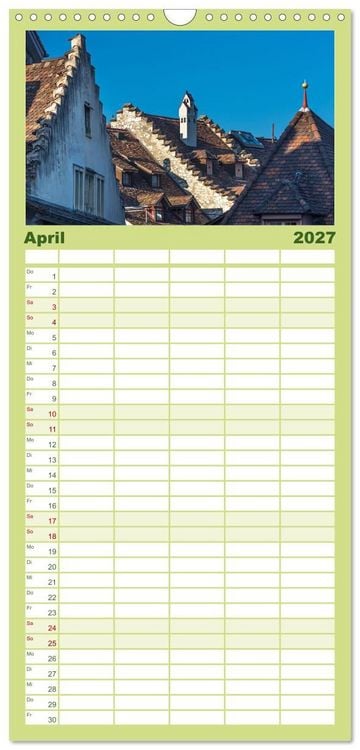 Produktbild: Familienplaner 2027 - Schaffhausen - n&ouml;rdlichste Stadt der Schweiz mit 5 Spalten (Wandkalender, 21 x 45 cm) CALVENDO