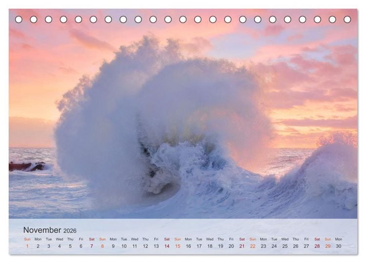 Produktbild: Melody of the waves (Desk Calendar 2026 DIN A5 landscape), CALVENDO 12 Month DeskCalendar