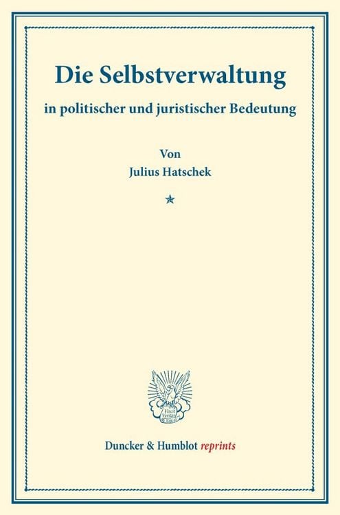 Produktbild: Die Selbstverwaltung