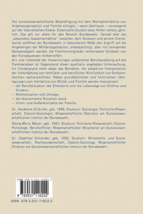 Produktbild: Soziale Probleme von Soldatenfamilien der Bundeswehr
