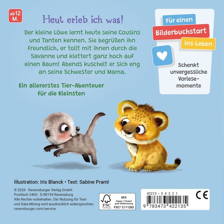 Produktbild: "Hallo, hier bin ich!", ruft der kleine L&ouml;we - Erste Vorlesegeschichte f&uuml;r Kinder ab 1 Jahr