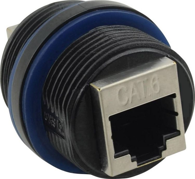 Produktbild: Renkforce RJ45 Netzwerk Adapter CAT 6 [1x RJ45-Buchse - 1x RJ45-Buchse] Schwarz