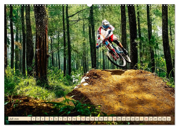 Produktbild: Mountainbike extrem (hochwertiger Premium Wandkalender 2026 DIN A2 quer), Kunstdruck in Hochglanz