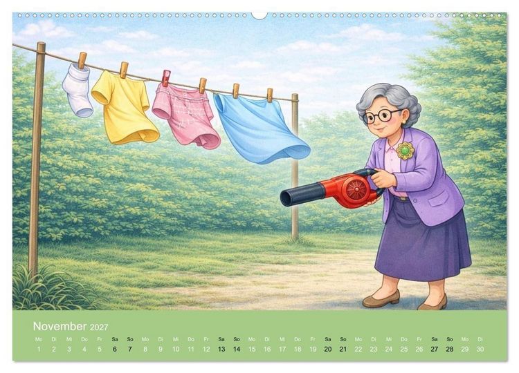 Produktbild: Ich bin noch nicht fertig - Oma Edition (hochwertiger Premium Wandkalender 2027 DIN A2 quer), Kunstdruck in Hochglanz