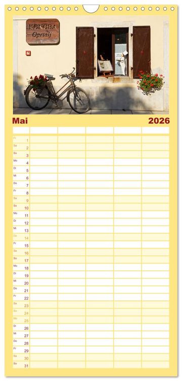 Produktbild: Familienplaner 2026 - sonniges Istrien mit 5 Spalten (Wandkalender, 21 x 45 cm) CALVENDO