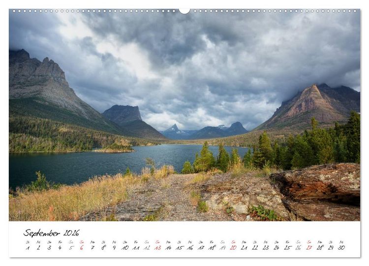Produktbild: Glacier National Park Montana - USA (Wandkalender 2026 DIN A2 quer), CALVENDO Monatskalender