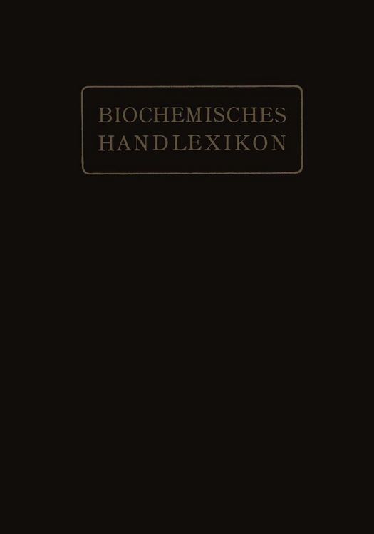 Produktbild: Biochemisches Handlexikon